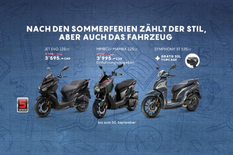 SYM Schweiz | Roller 50, 125cc bis 500cc in der Schweiz – Qualität, Preis und 5 Jahre Garantie